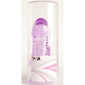 Фиолетовая гелевая насадка с шипами - 13 см. - Toyfa Basic - в Краснодаре купить с доставкой