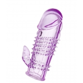 Фиолетовая насадка с коготком и шипами - 13 см. - Toyfa Basic - в Краснодаре купить с доставкой