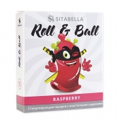 Стимулирующий презерватив-насадка Roll   Ball Raspberry - Sitabella - купить с доставкой в Краснодаре