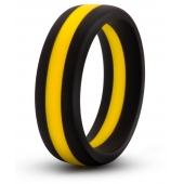 Черно-желтое силиконовое эрекционное кольцо Silicone Go Pro Cock Ring - Blush Novelties - в Краснодаре купить с доставкой