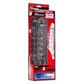 Прозразная закрытая насадка на пенис с поддержкой мошонки Clearly Ample Penis Enhancer - 22 см. - XR Brands - в Краснодаре купить с доставкой