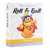 Стимулирующий презерватив-насадка Roll   Ball Banana - Sitabella - купить с доставкой в Краснодаре