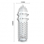 Закрытая прозрачная насадка Crystal sleeve - 14,2 см. - Erowoman-Eroman - в Краснодаре купить с доставкой