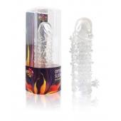 Закрытая прозрачная рельефная насадка Crystal sleeve - 13 см. - Erowoman-Eroman - в Краснодаре купить с доставкой