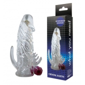 Закрытая прозрачная вибронасадка на пенис Crystal Sleeve Vibe - Erowoman-Eroman - в Краснодаре купить с доставкой