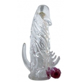 Закрытая прозрачная вибронасадка на пенис Crystal Sleeve Vibe - Erowoman-Eroman - в Краснодаре купить с доставкой