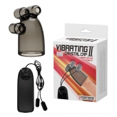 Дымчатая насадка-мастурбатор с вибрацией Vibrating Crystal Cap II - Baile - в Краснодаре купить с доставкой