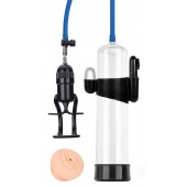 Прозрачная вакуумная вибропомпа Sex Expert с насадкой-вагиной - Sex Expert - в Краснодаре купить с доставкой