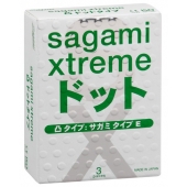 Презервативы Sagami Xtreme SUPER DOTS с точками - 3 шт. - Sagami - купить с доставкой в Краснодаре