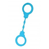 Голубые силиконовые наручники A-Toys без ключа - A-toys - купить с доставкой в Краснодаре