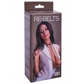 Коричневый поводок и чокер с кольцом Sofi - Rebelts - купить с доставкой в Краснодаре