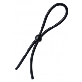 Черное лассо на пенис с одной бусиной - A-toys - в Краснодаре купить с доставкой