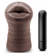 Коричневый мастурбатор-ротик Heather - Blush Novelties - в Краснодаре купить с доставкой