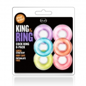 Набор из 6 эрекционных колец King of the Ring - Blush Novelties - в Краснодаре купить с доставкой