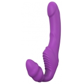 Фиолетовый безремневой вибрострапон DOUBLE DIPPER - Dream Toys - купить с доставкой в Краснодаре