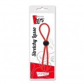 Красное эрекционное лассо с одной бусиной-утяжкой STRETCHY THIN LASSO - Dream Toys - в Краснодаре купить с доставкой