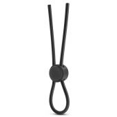 Черное силиконовое лассо на пенис SILICONE LOOP COCK RING - Blush Novelties - в Краснодаре купить с доставкой