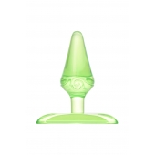 Зеленая анальная втулка с ограничителем - 6,5 см. - Toyfa Basic в Краснодаре Зеленая анальная втулка с ограничителем - 6,5 см. - Toyfa Basic
