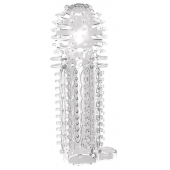 Закрытая прозрачная насадка на пенис с шипиками Nubby Sleeve - 14,5 см. - Chisa - в Краснодаре купить с доставкой