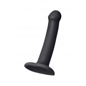 Черный фаллос на присоске Silicone Bendable Dildo S - 17 см. - Strap-on-me - купить с доставкой в Краснодаре