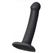 Черный фаллос на присоске Silicone Bendable Dildo S - 17 см. - Strap-on-me - купить с доставкой в Краснодаре