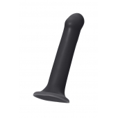Черный фаллос на присоске Silicone Bendable Dildo L - 19 см. - Strap-on-me - купить с доставкой в Краснодаре