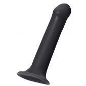 Черный фаллос на присоске Silicone Bendable Dildo L - 19 см. - Strap-on-me - купить с доставкой в Краснодаре