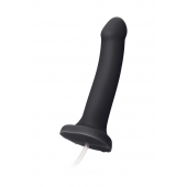 Черный фаллос с имитацией эякуляции Silicon Cum Dildo L - 19,6 см. - Strap-on-me - купить с доставкой в Краснодаре
