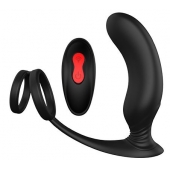 Черный массажер простаты REMOTE P-PLEASER - Dream Toys - в Краснодаре купить с доставкой