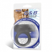 Черное двойное силиконовое кольцо С B GEAR - BlueLine - в Краснодаре купить с доставкой
