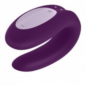 Фиолетовый вибратор для пар Double Joy с управлением через приложение - Satisfyer