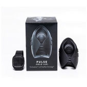Темно-серый инновационный мужской осциллятор PULSE SOLO LUX с пультом ДУ - Hot Octopuss - в Краснодаре купить с доставкой