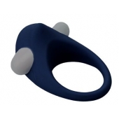 Гладкое синее эрекционное виброкольцо STIMU RING - Dream Toys - в Краснодаре купить с доставкой