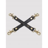 Черный фиксатор для манжет Bound to You Faux Leather Hogtie - Fifty Shades of Grey - купить с доставкой в Краснодаре