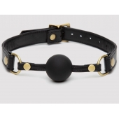 Черный кляп-шар Bound to You Faux Leather Ball Gag - Fifty Shades of Grey - купить с доставкой в Краснодаре