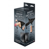 Черный пояс для женщин BEST SELECT с 3 насадками - LOVETOY (А-Полимер) - купить с доставкой в Краснодаре