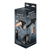 Черный женский пояс BEST SELECT с 3 насадками и вибрацией - LOVETOY (А-Полимер) - купить с доставкой в Краснодаре