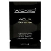 Мягкий лубрикант на водной основе WICKED AQUA Sensitive - 3 мл. - Wicked - купить с доставкой в Краснодаре