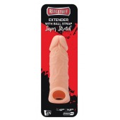 Телесная насадка EXTENDER WITH BALL STRAP 5.5 - 14 см. - Dream Toys - в Краснодаре купить с доставкой