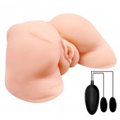 Телесная вибровагина Julie с 2 рабочими отверстиями - Baile - в Краснодаре купить с доставкой