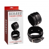 Черные оковы Classic Ankle Cuffs - Chisa - купить с доставкой в Краснодаре