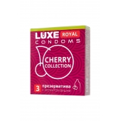 Презервативы с ароматом вишни LUXE Royal Cherry Collection - 3 шт. - Luxe - купить с доставкой в Краснодаре