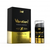 Жидкий интимный гель с эффектом вибрации Vibration! Vodka Energy - 15 мл. - INTT - купить с доставкой в Краснодаре