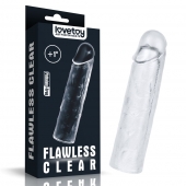 Прозрачная насадка-удлинитель Flawless Clear Penis Sleeve Add 1 - 15,5 см. - Lovetoy - в Краснодаре купить с доставкой