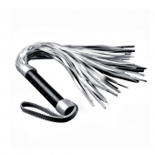 Серебристая плетка Struggle My Flogger с черной ручкой - 45 см. - Lovetoy - купить с доставкой в Краснодаре