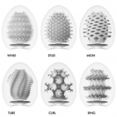 Набор из 6 мастурбаторов Tenga EGG IV с различным рельефом - Tenga - в Краснодаре купить с доставкой