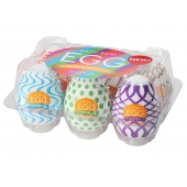 Набор из 6 мастурбаторов Tenga EGG IV с различным рельефом - Tenga - в Краснодаре купить с доставкой