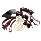 Черно-красный бондажный набор Bow-tie - ToyFa - купить с доставкой в Краснодаре
