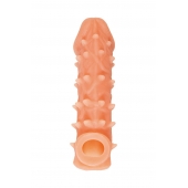 Телесная закрытая насадка с пупырышками Cock Sleeve Size L - 17,6 см. - KOKOS - в Краснодаре купить с доставкой
