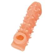 Телесная закрытая насадка с пупырышками Cock Sleeve Size L - 17,6 см. - KOKOS - в Краснодаре купить с доставкой
